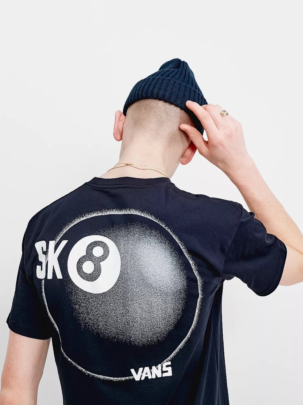 Vans Black SK8 Eight-Ball Graphic Tee Large New Urban Outfitters Skateboard